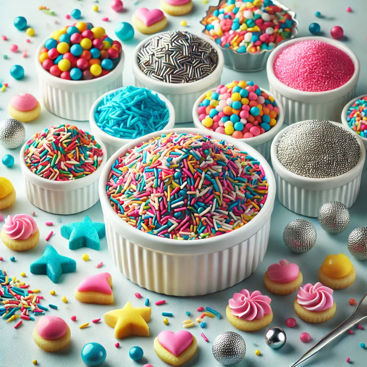 Toppings: Sprinkles, Quins, etc