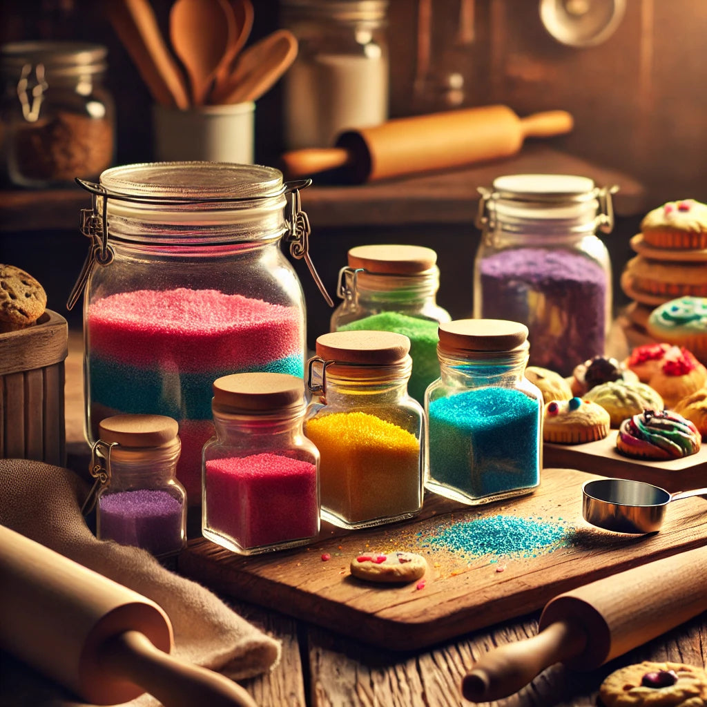 Sanding Sugar, Medium Crystal Sugar Edible Cake Toppings, Choose from 12 Colors