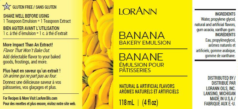 LorAnn Oils Banana Bakery Emulsion, 4 fl. oz