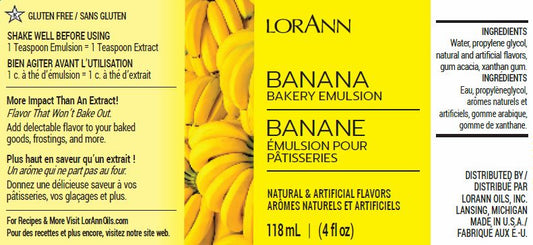 LorAnn Oils Banana Bakery Emulsion, 4 fl. oz