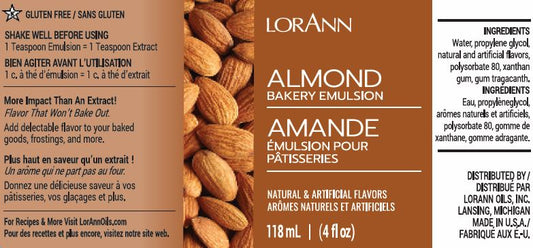LorAnn Oils Almond Bakery Emulsion,  4 fl. oz.