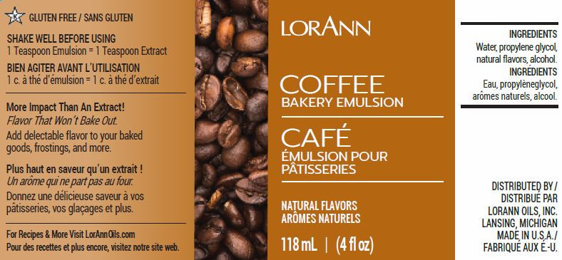 LorAnn Oils Natural Coffee Bakery Emulsion, 4 fl. oz