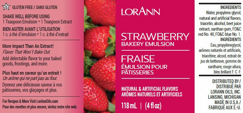 LorAnn Oils Strawberry Bakery Emulsion, 4 fl. oz