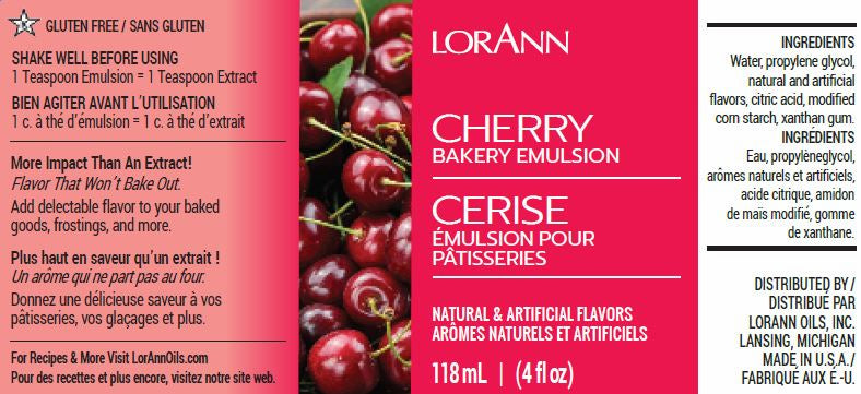 LorAnn Oils Cherry Bakery Emulsion, 4 fl. oz