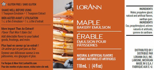 LorAnn Oils Maple Bakery Emulsion, 4 fl. oz