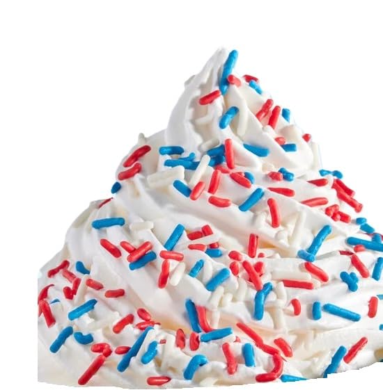 Oasis Supply, All American Bundle - 8-Pack Patriotic Birthday Candles, 6 USA! Food Flag Picks, & 4oz Red, White, & Blue Sprinkles
