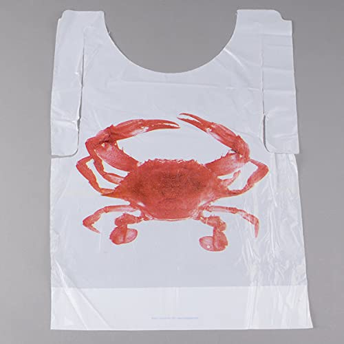 Oasis Supply, Crab Bib, Newspaper Placemats, Butcher Paper Table Cover & Wet Wipe Bundle - 25 Disposable Bibs, Placemats, & Moist Towelettes for Crawfish Boil, Seafood Fest, or Crab Bakes
