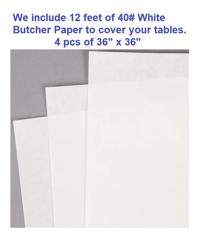 Oasis Supply, Crab Bib, Newspaper Placemats, Butcher Paper Table Cover & Wet Wipe Bundle - 25 Disposable Bibs, Placemats, & Moist Towelettes for Crawfish Boil, Seafood Fest, or Crab Bakes