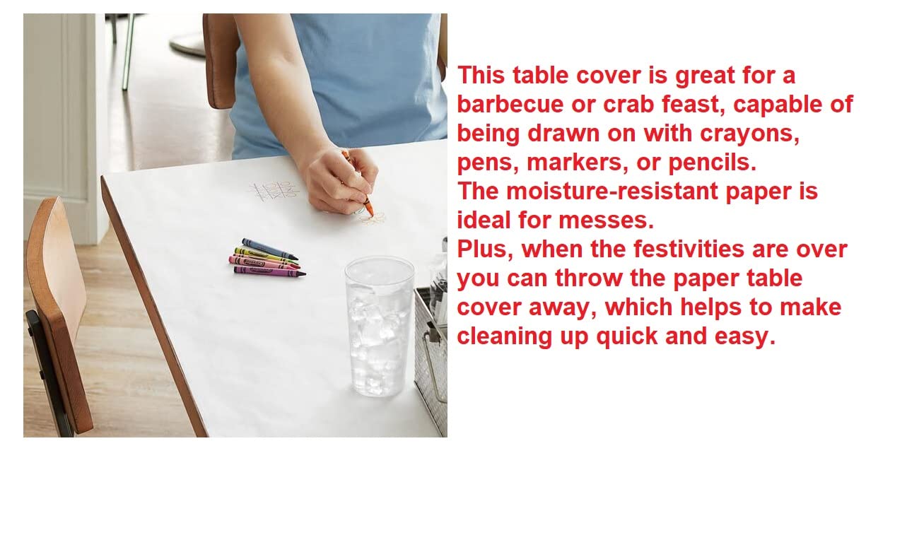 Oasis Supply, Crab Bib, Newspaper Placemats, Butcher Paper Table Cover & Wet Wipe Bundle - 25 Disposable Bibs, Placemats, & Moist Towelettes for Crawfish Boil, Seafood Fest, or Crab Bakes