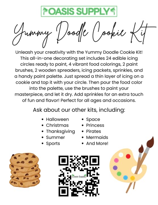 Oasis Supply, Yummy Doodle Kit. Edible Fun at the Tip of your Brush, Making Art that you Can Munch (Thanksgiving)