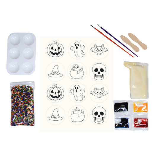 Yummy Doodle Kit Halloween Cookie Decorating Kit for Kids – 24 Edible Stencils, Gel Food Colors, Icing, Brushes, Sprinkles & Tools – DIY Paint Your Own Spooky Cookies – Fun Halloween Activity for Children