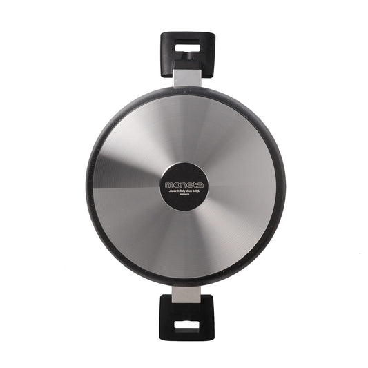 Moneta Etnea Sauce Pan, Casserole with 2 Handles, Stone Surface Non-Stick and Anti-Scratch Coating, Dishwasher Safe, 24 cm