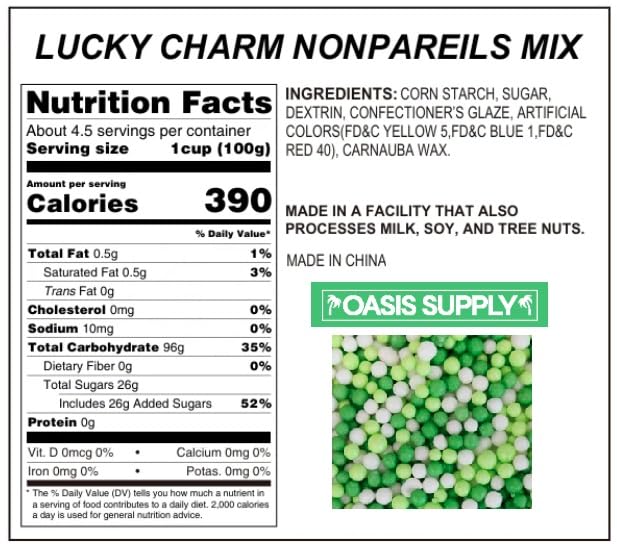 Oasis Supply, St. Patrick's - Lucky Charm Nonpareils Mix - 3 oz