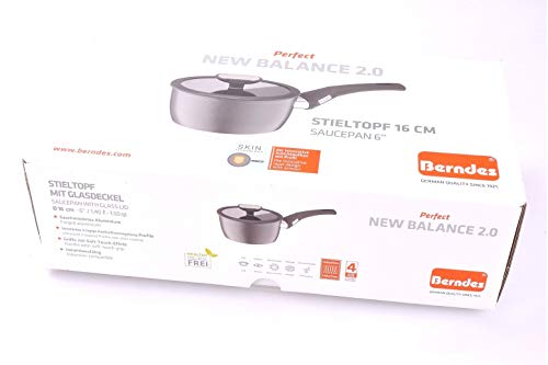 Berndes Balance Induction Enduro Stieltopf Saucepan 16 cm, xxl - chest 48-50in, Black
