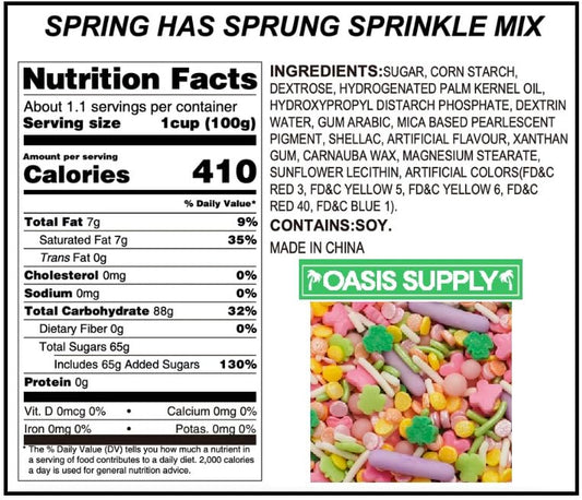 Oasis Supply Easter & Spring Sprinkle Mix Collection - Spring Has Sprung Sprinkle Mix - 3 oz