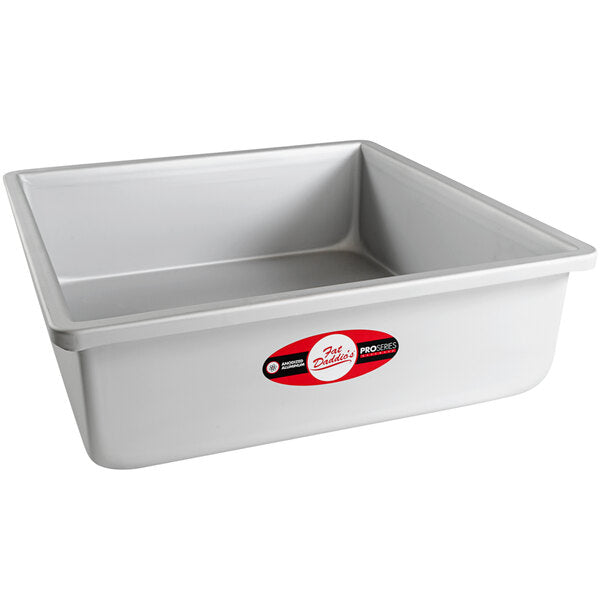 Fat Daddio's Square Aluminum Pans, 14/16-Gauge Hard Anodized Aluminum, Galvanized Steel, Choose from 30 Sizes