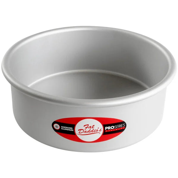 Fat Daddio's Round Aluminum Pans, 16-Gauge Hard Anodized Aluminum, Galvanized Steel 2" high and up to 18" Diameter