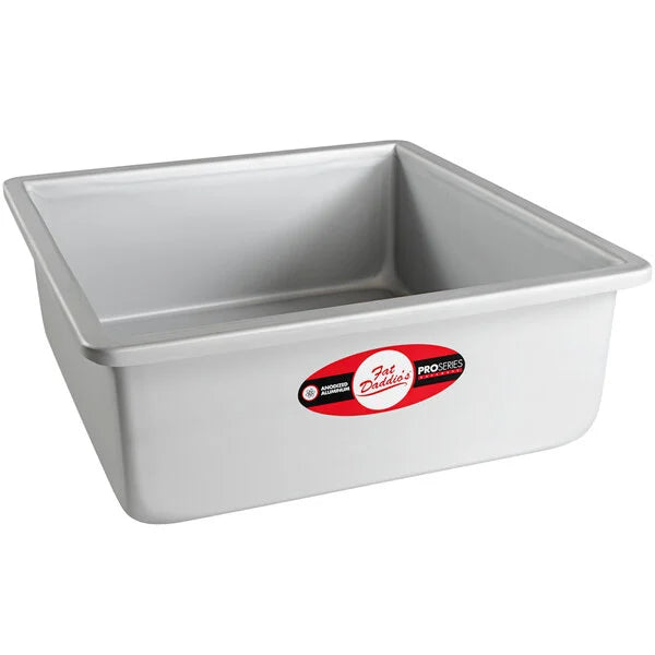 Fat Daddio's Square Aluminum Pans, 14/16-Gauge Hard Anodized Aluminum, Galvanized Steel, Choose from 30 Sizes