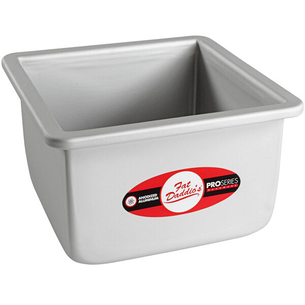 Fat Daddio's Square Aluminum Pans, 14/16-Gauge Hard Anodized Aluminum, Galvanized Steel, Choose from 30 Sizes