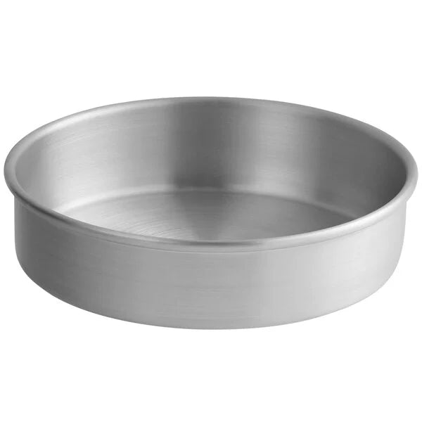Round Straight-Sided Aluminum Cake Pans - 2" high - Choose Diameter from 3" to 16"