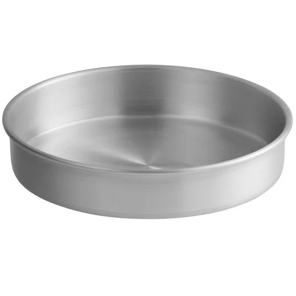 Round Straight-Sided Aluminum Cake Pans - 2" high - Choose Diameter from 3" to 16"