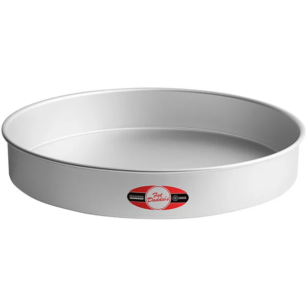 Fat Daddio's Round Aluminum Pans, 16-Gauge Hard Anodized Aluminum, Galvanized Steel 2" high and up to 18" Diameter