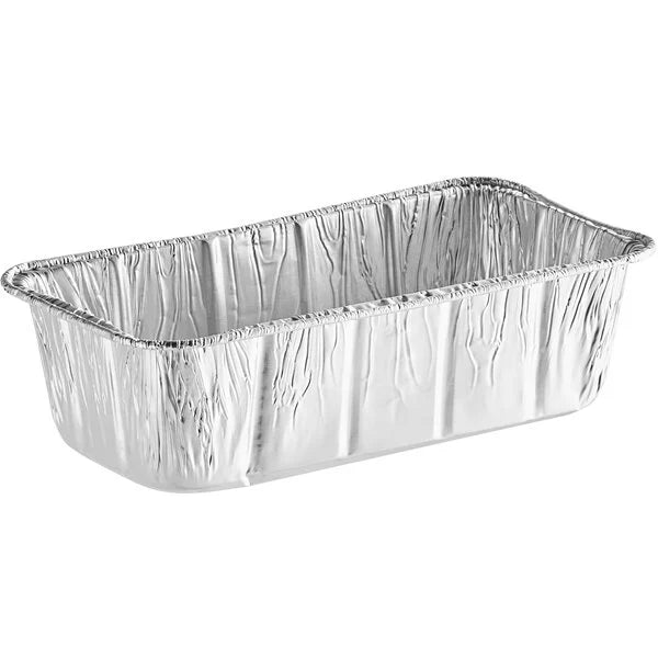2 lb. Aluminum Foil Loaf Pan - 8 3/4" x 4 1/2" x 2.5"