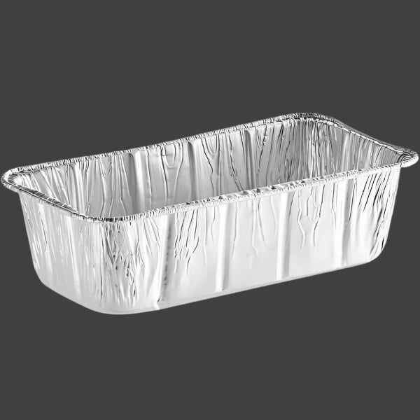 2 lb. Aluminum Foil Loaf Pan - 8 3/4" x 4 1/2" x 2.5"