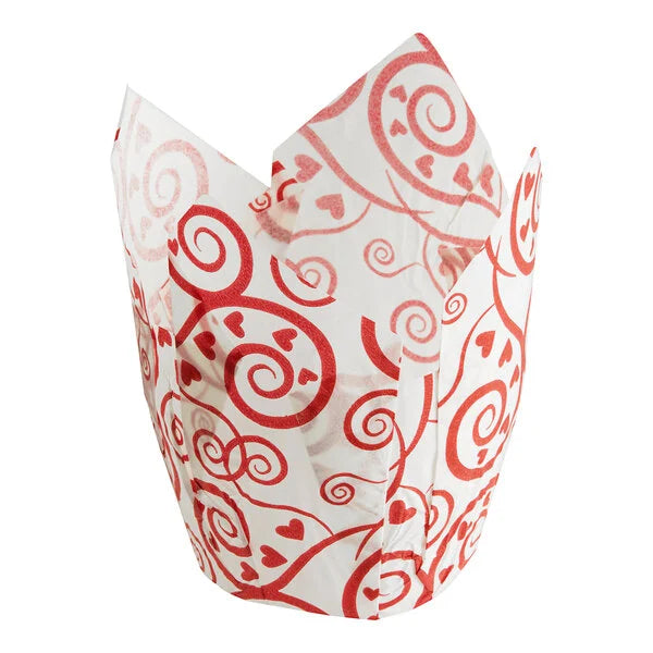 Medium Tulip Baking Cups, 2" x 3 1/2", Choose from 10 colors and Patterns, 125 count