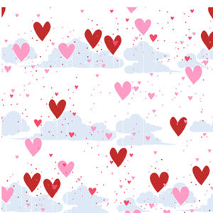 40" x 100' Splatter Hearts Cello