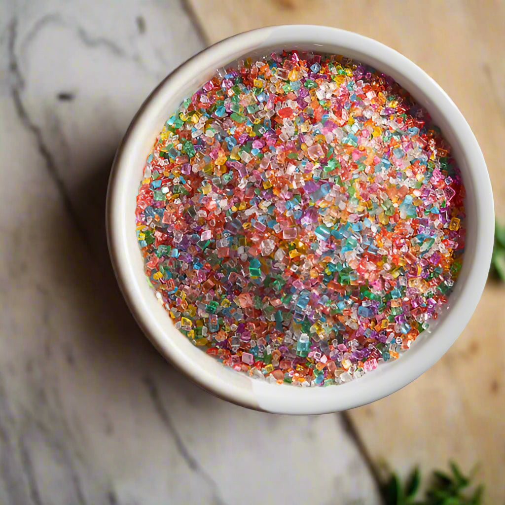 Sanding Sugar, Medium Crystal Sugar Edible Cake Toppings, Choose from 12 Colors