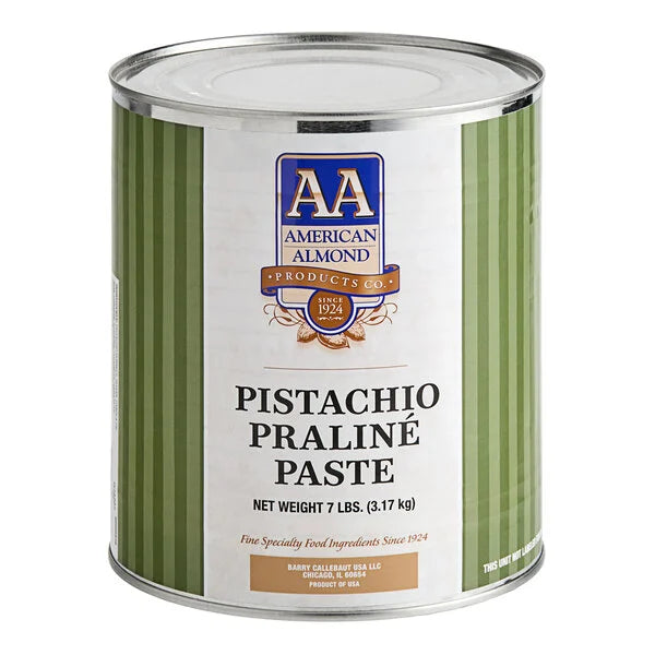 Pistachio Praline Paste, by American Almond, 7 lb. can