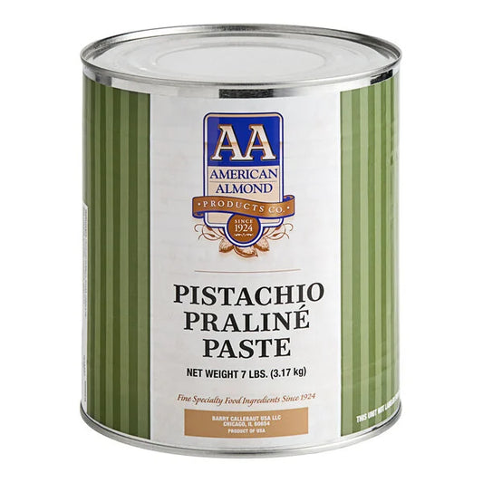 Pistachio Praline Paste, by American Almond, 7 lb. can