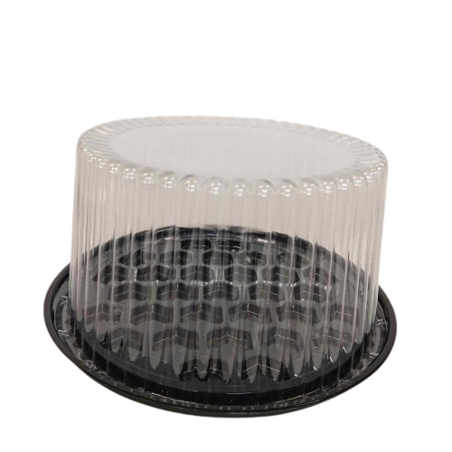 8" 2-3 Layer Cake Display Container w/ Clear Dome Lid