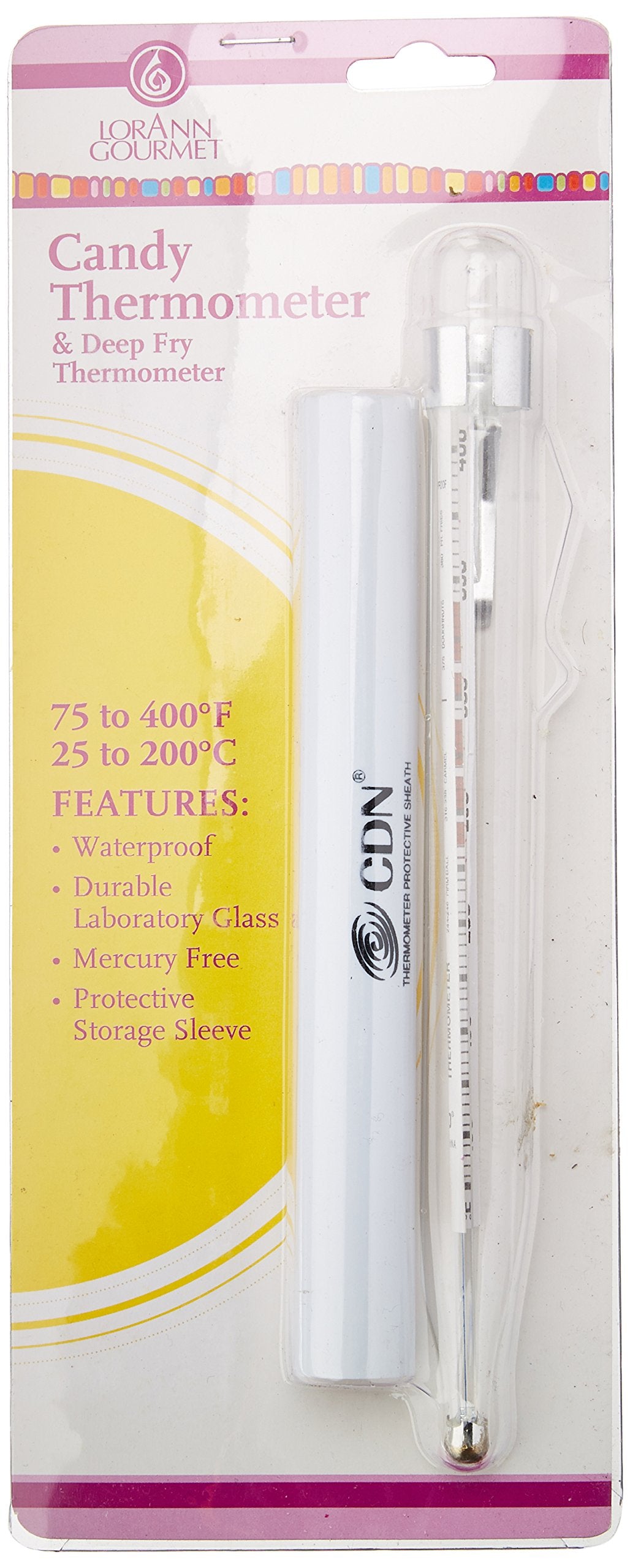LorAnn Candy Thermometer-75F to 400F - 25C to 200C