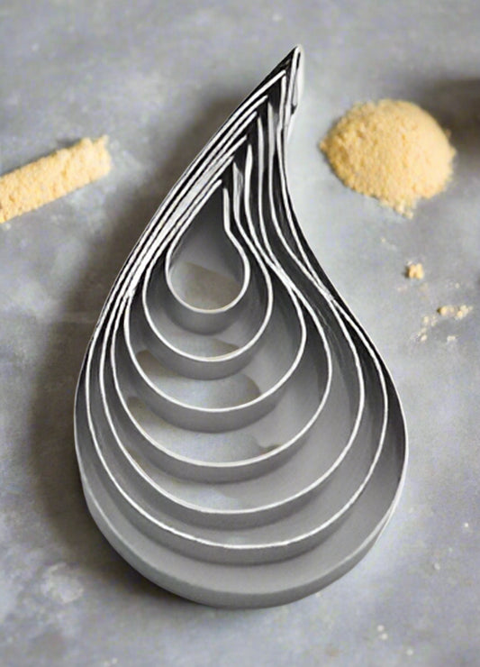 Rose Leaf Plain Cutter Set-7 Pcs-S/S