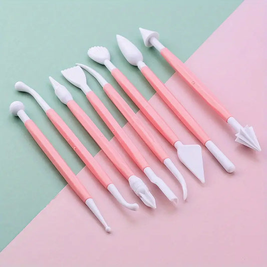 8-Piece Fondant Cake Decorating Modeling Tool Set