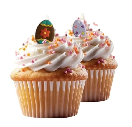 Edible Easter Cupcake Decorations - Easter Sprinkles for Cake Decorating (Eggs ASRT 1) - Easter Cake Bunny Toppers