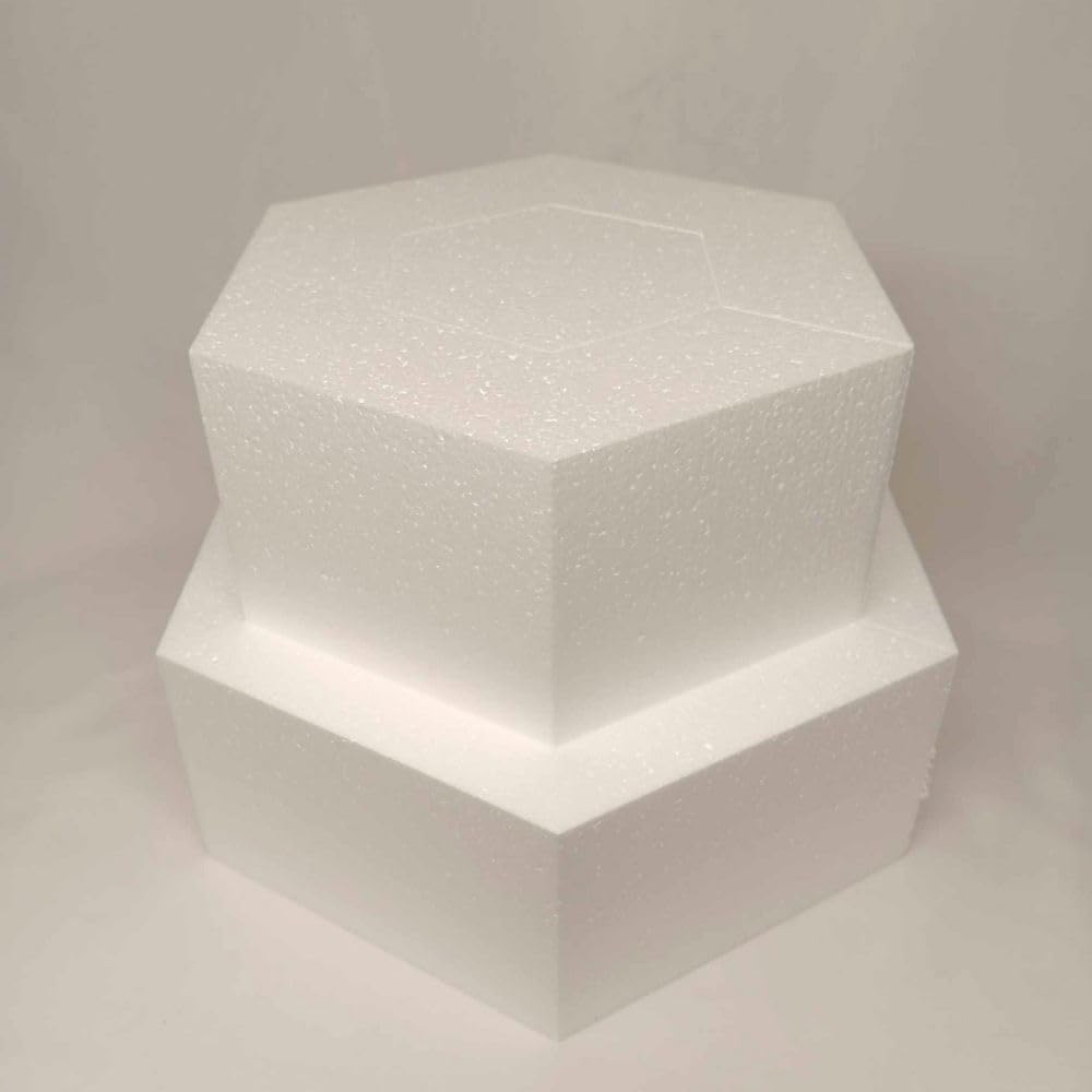 Hexagon Styrofoam Cake Dummies Various Sizes