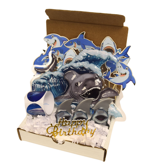 Small Shark Cake Kit (ideal for a small cake & added cupcakes)