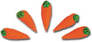 Edible Royal Icing Decorations, Carrots, Small-Medium-or Large