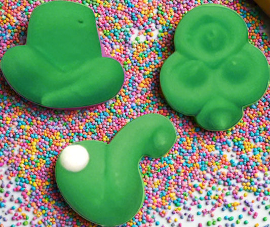 Edible, St. Pat's Royal Icing Charms Assortment - Size: 1/2", 400 pieces