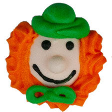 Edible, Tiny Leprechaun Face, Royal Icing Decorations  , 7/8"