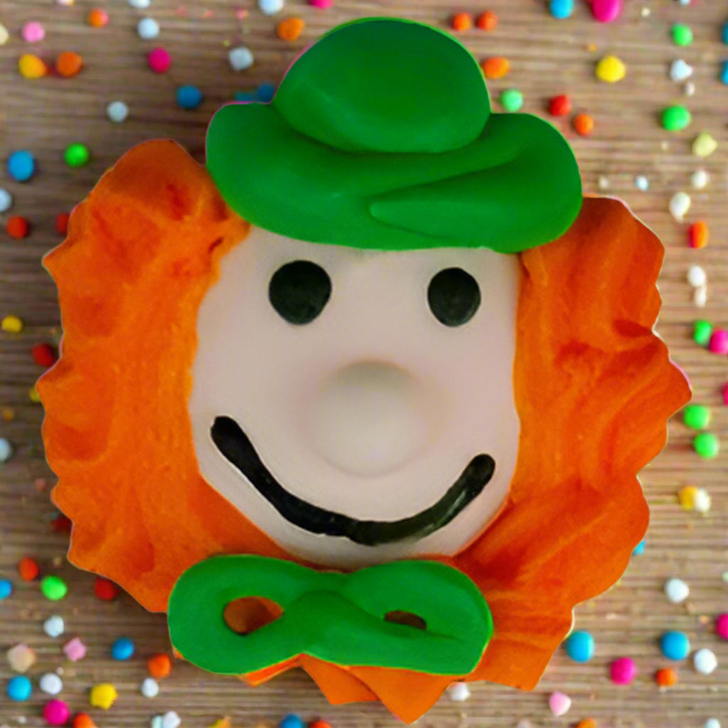 Edible, Tiny Leprechaun Face, Royal Icing Decorations  , 7/8"