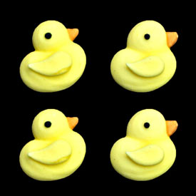 Edible Tiny Baby Ducks - Yellow - Size: 7/8" - Royal Icing Decorations
