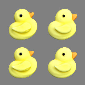 Edible Tiny Baby Ducks - Yellow - Size: 7/8" - Royal Icing Decorations