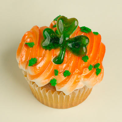 Shamrock Puffy Glitter Cupcake Rings - 24 or 144 ct