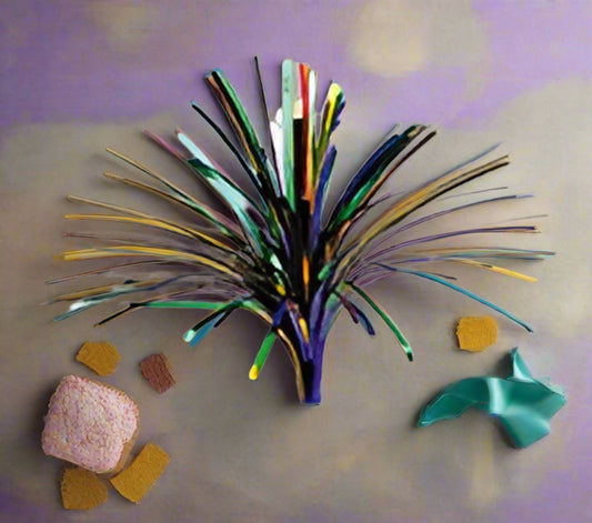 Mardi Gras Mylar Spray Picks, 5 1/2"