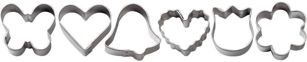 Wilton, Metal Mini Romantic Cookie or Fondant Cutter, 6-Piece Set