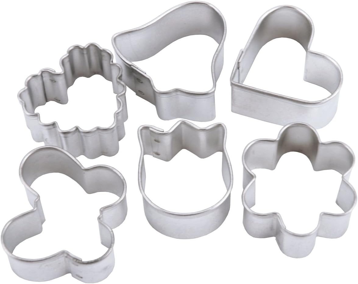 Wilton, Metal Mini Romantic Cookie or Fondant Cutter, 6-Piece Set